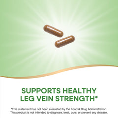 Nature's Way Leg Veins gluten-free label on packaging for clean ingredients
