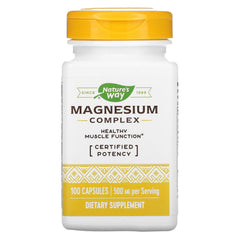 Nature's Way Magnesium Complex bottle and label for daily mineral support.