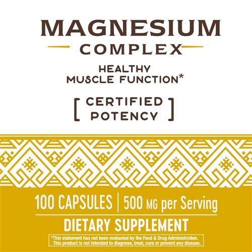 Nature's Way Magnesium Complex serving size image with two capsules