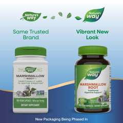 Nature's Way Marshmallow Root daily dose suggests a simple two-capsule routine