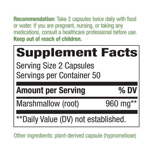 Nature's Way Marshmallow Root packaging showing two-pack value.