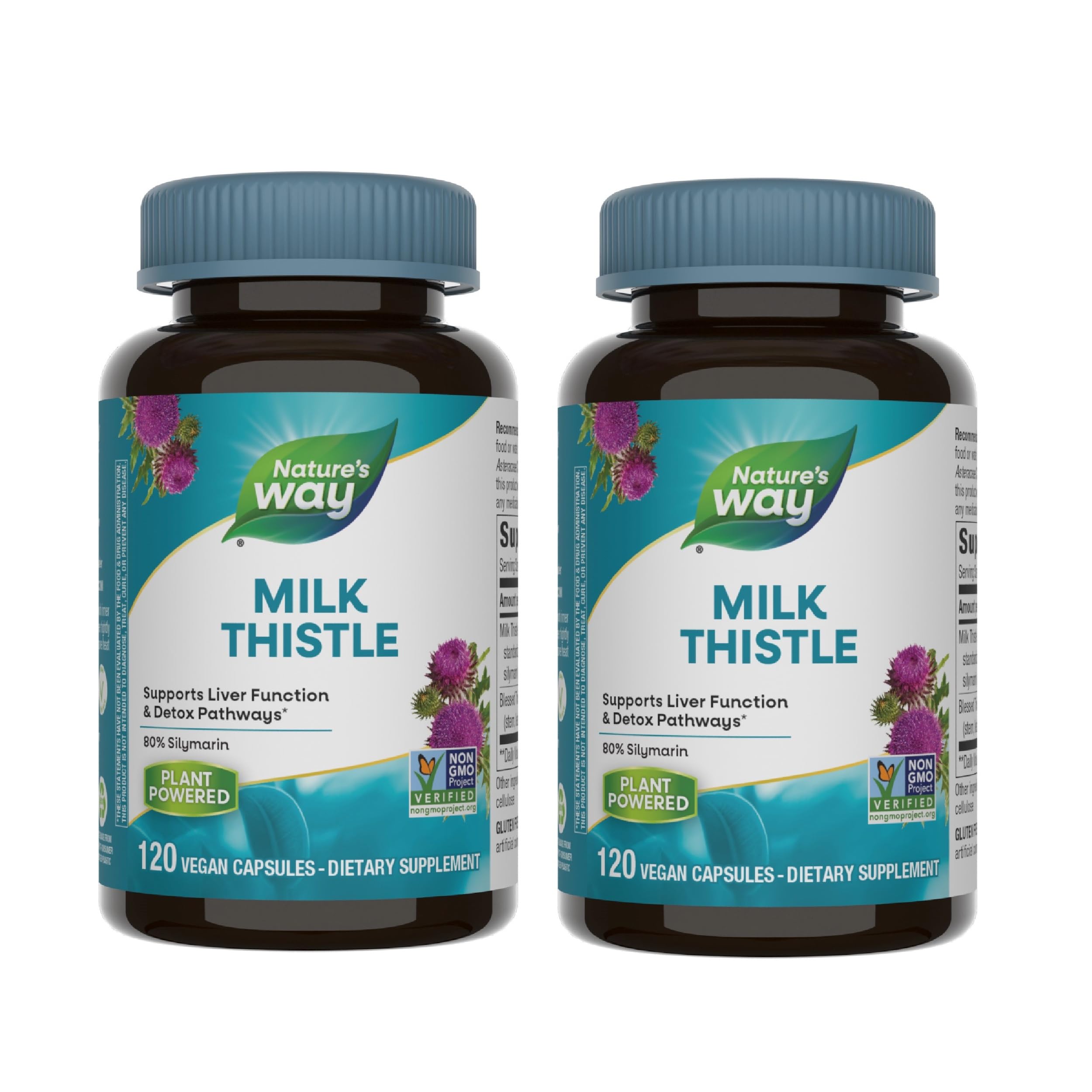 Nature's Way Milk Thistle bottle front for liver support and everyday wellness.