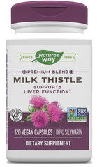 Nature's Way Milk Thistle SE bottle for daily wellness support, gluten-free.