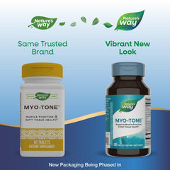 Nature's Way Myo-Tone ingredient label highlights magnesium and B vitamins.