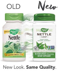 Nature's Way nettle leaf 4-pack box scene for convenient use in daily routine.