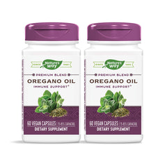 Nature's Way Oregano Oil bottle front showing carvacrol-rich formula for immune support