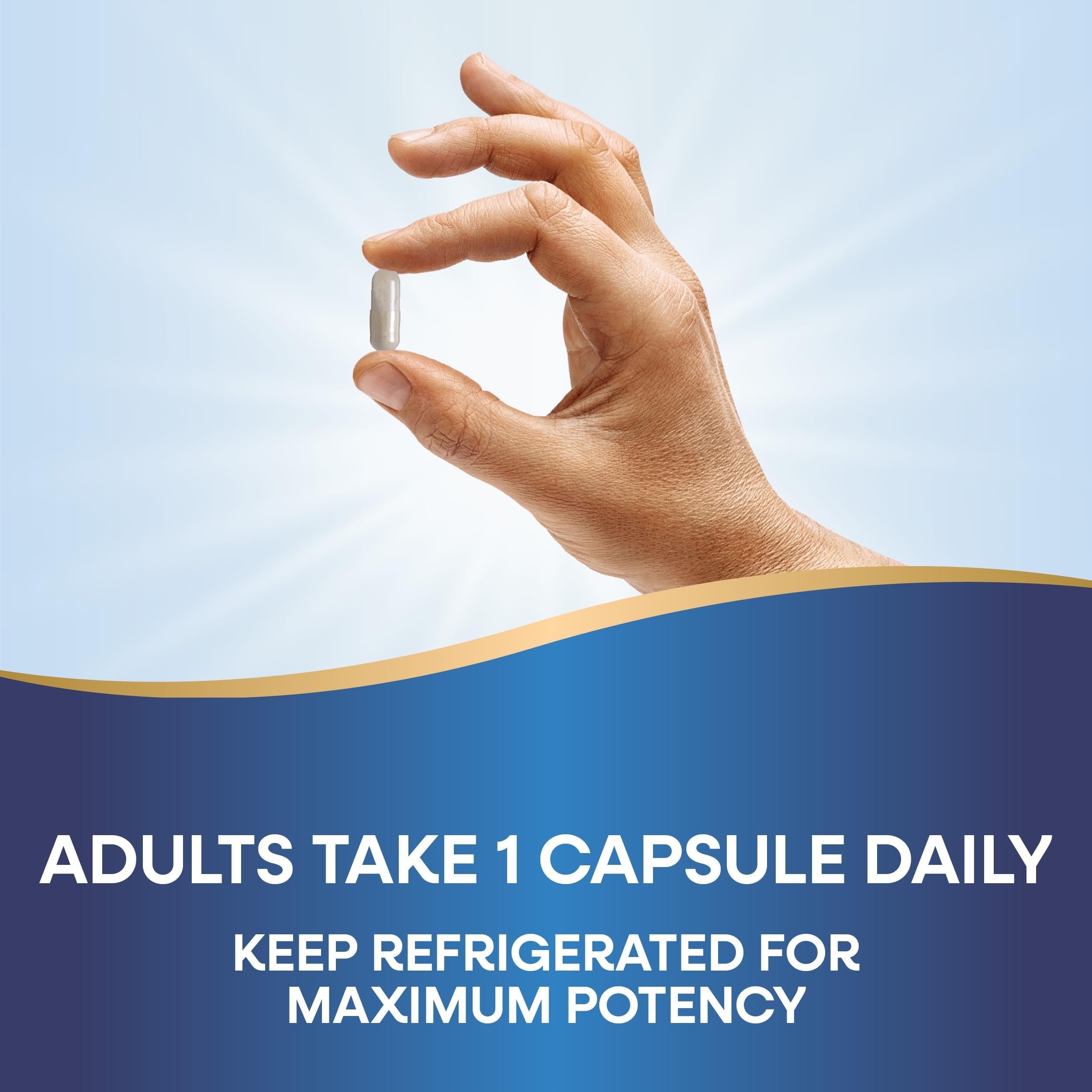 Daily use scene with one capsule for ongoing digestive support.
