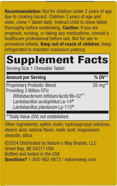 Nature's Way Primadophilus Kids packaging design for kid-friendly purchase