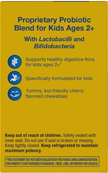 Nature's Way Primadophilus Kids bottle stored in fridge to maintain potency