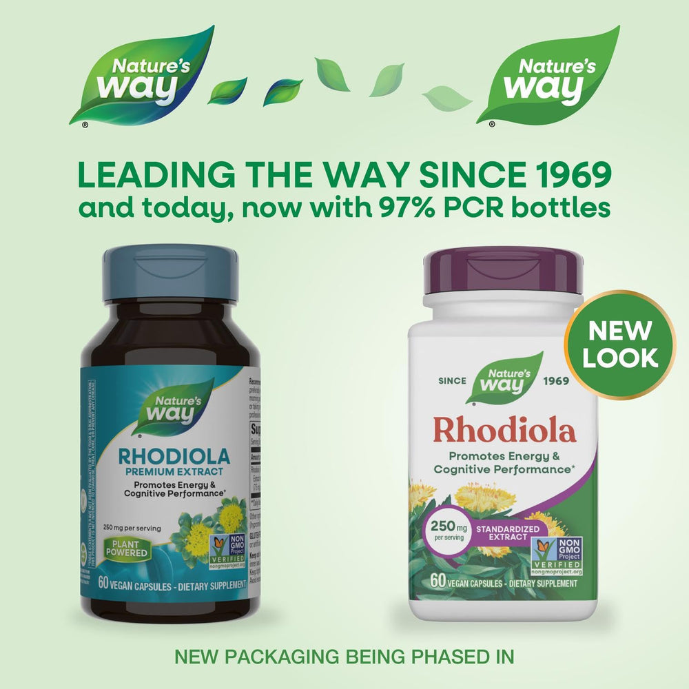 Rhodiola capsules closeup ready for easy daily dosing.