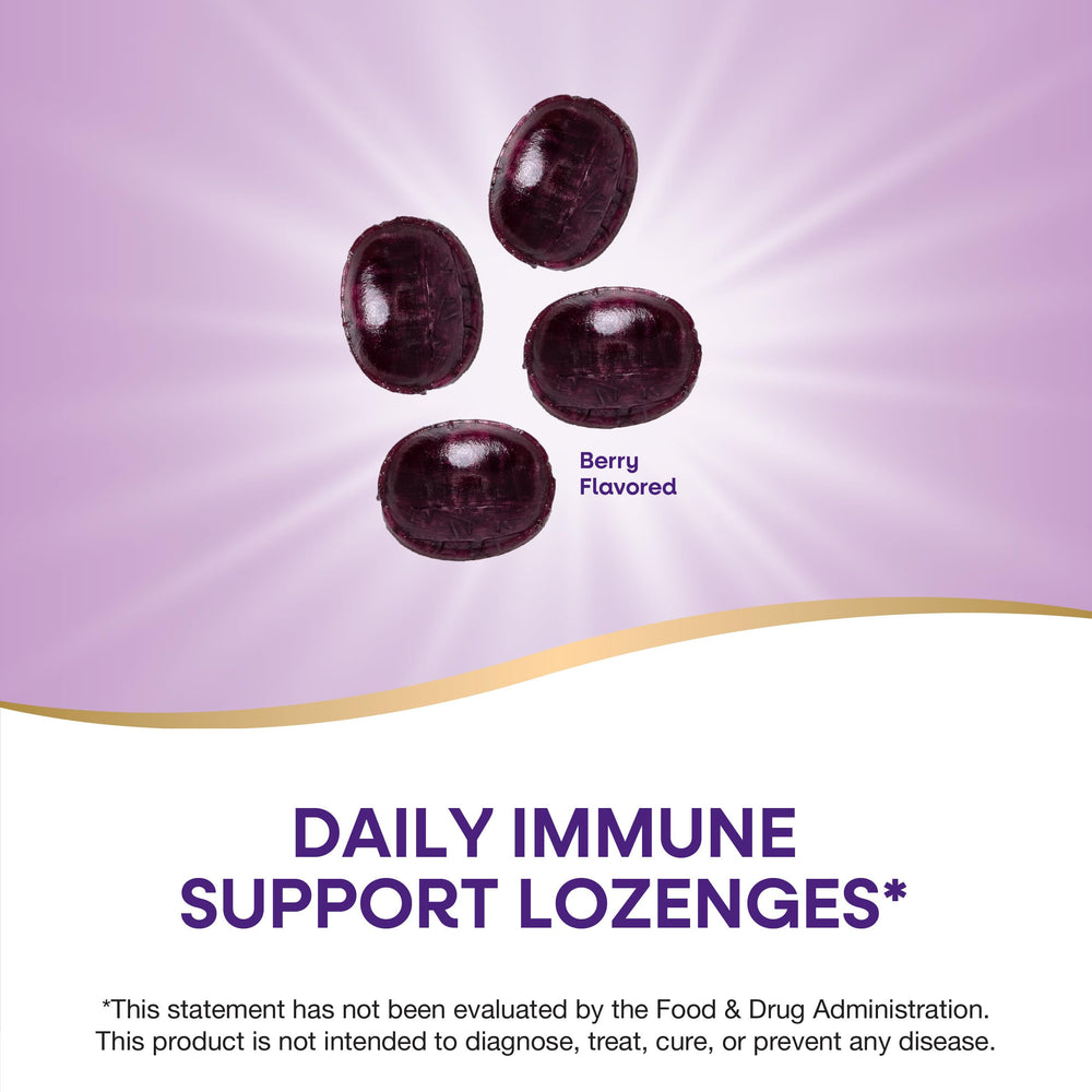 Nature's Way Sambucus lozenges Original Elderberry flavor label highlights organic sweeteners.