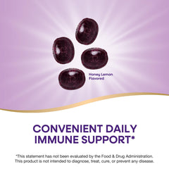 Nature's Way Sambucus lozenges ingredients label shows elderberry extract and zinc.