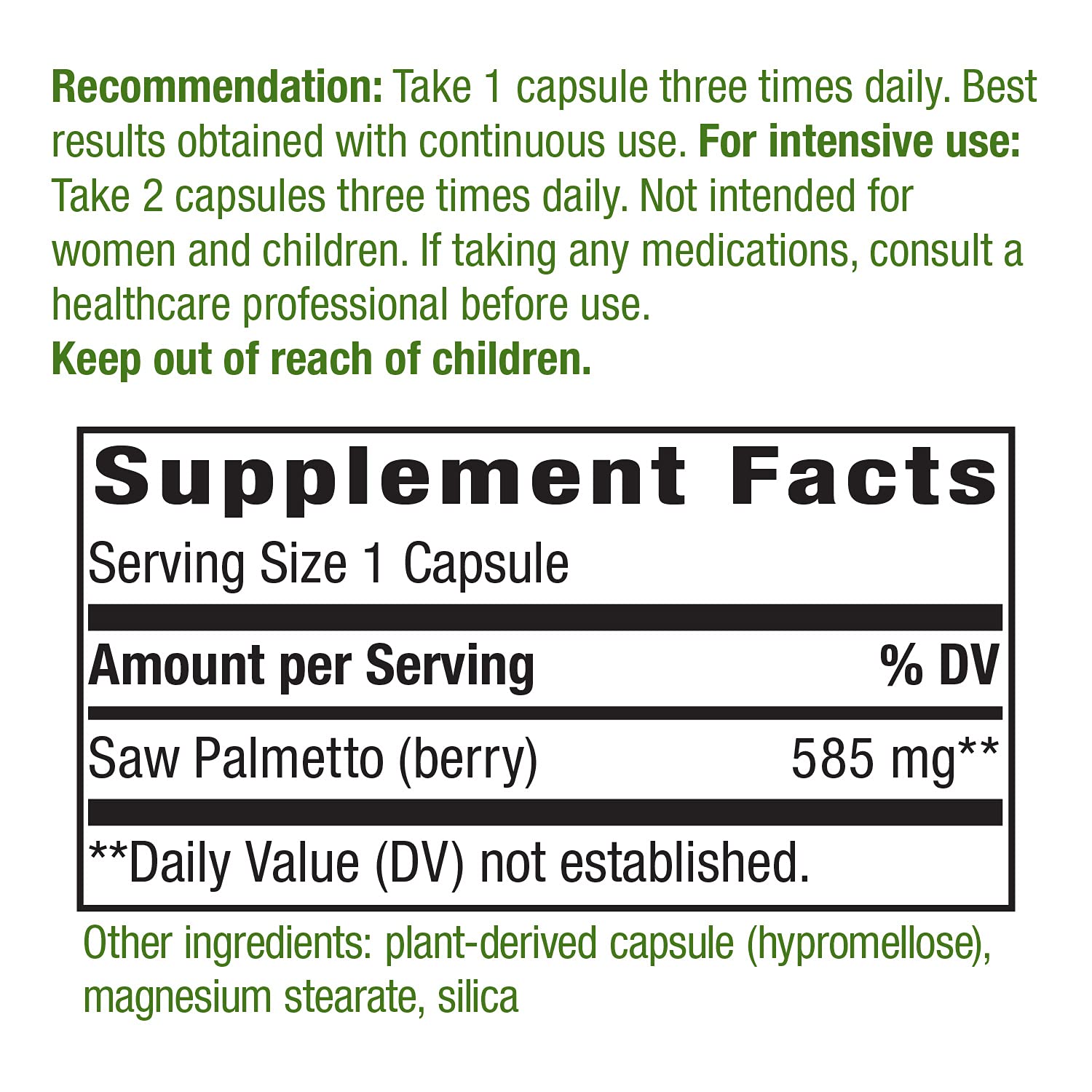 Nature's Way Saw Palmetto gluten-free symbol highlighting allergy-friendly option.