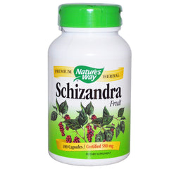Nature's Way Schizandra capsules fruit for traditional adaptogenic use