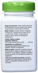 Nature's Way slippery elm bark capsules back panel showing TRU-ID certification.