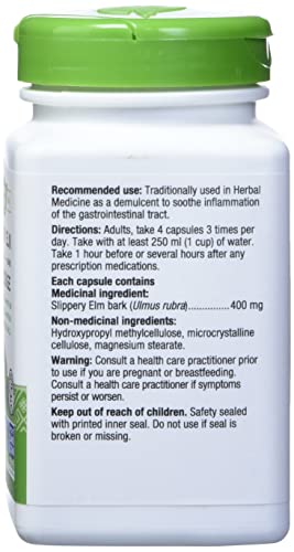Nature's Way slippery elm bark capsules in daily routine for gentle support.