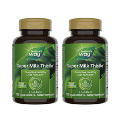 Nature's Way Super Milk Thistle bottle front highlighting liver-support blend