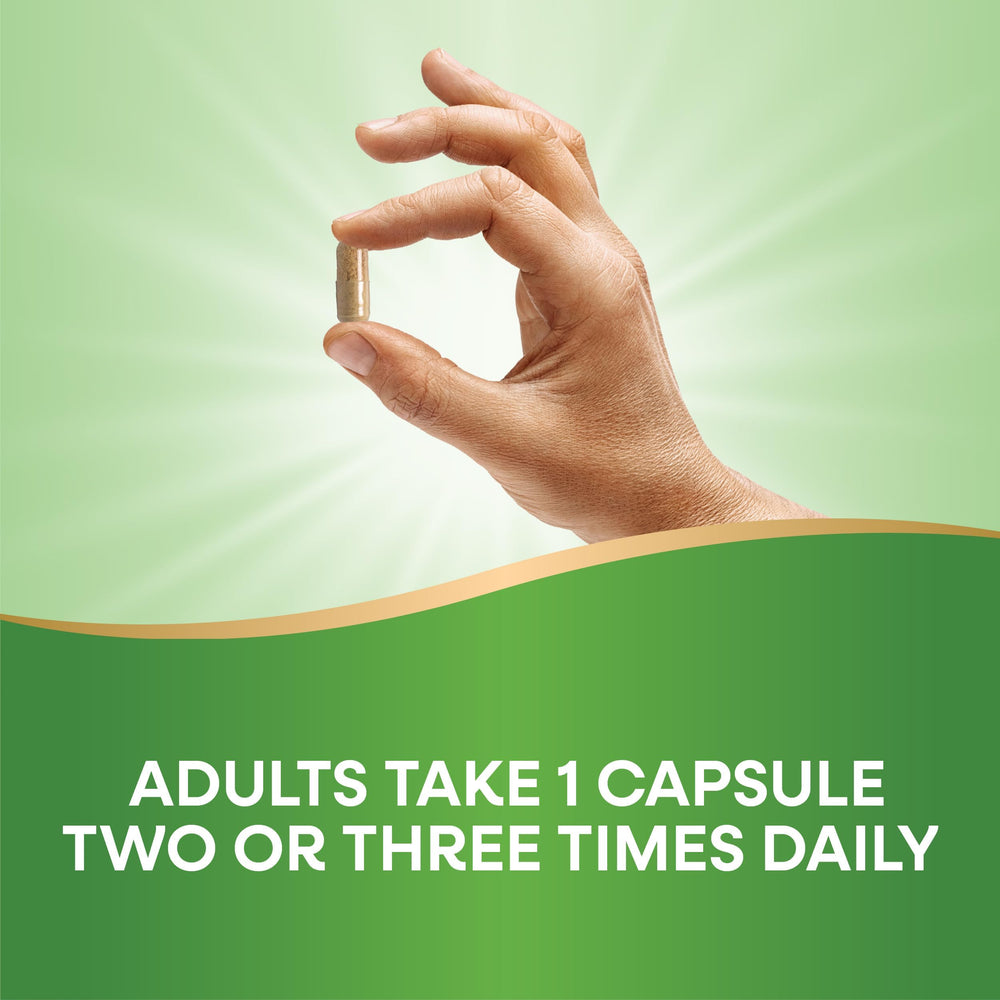 Nature's Way Super Milk Thistle capsules pictured for easy daily use