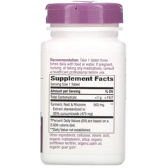 Nature's Way Turmeric Premium Extract tablets close-up for easy daily use