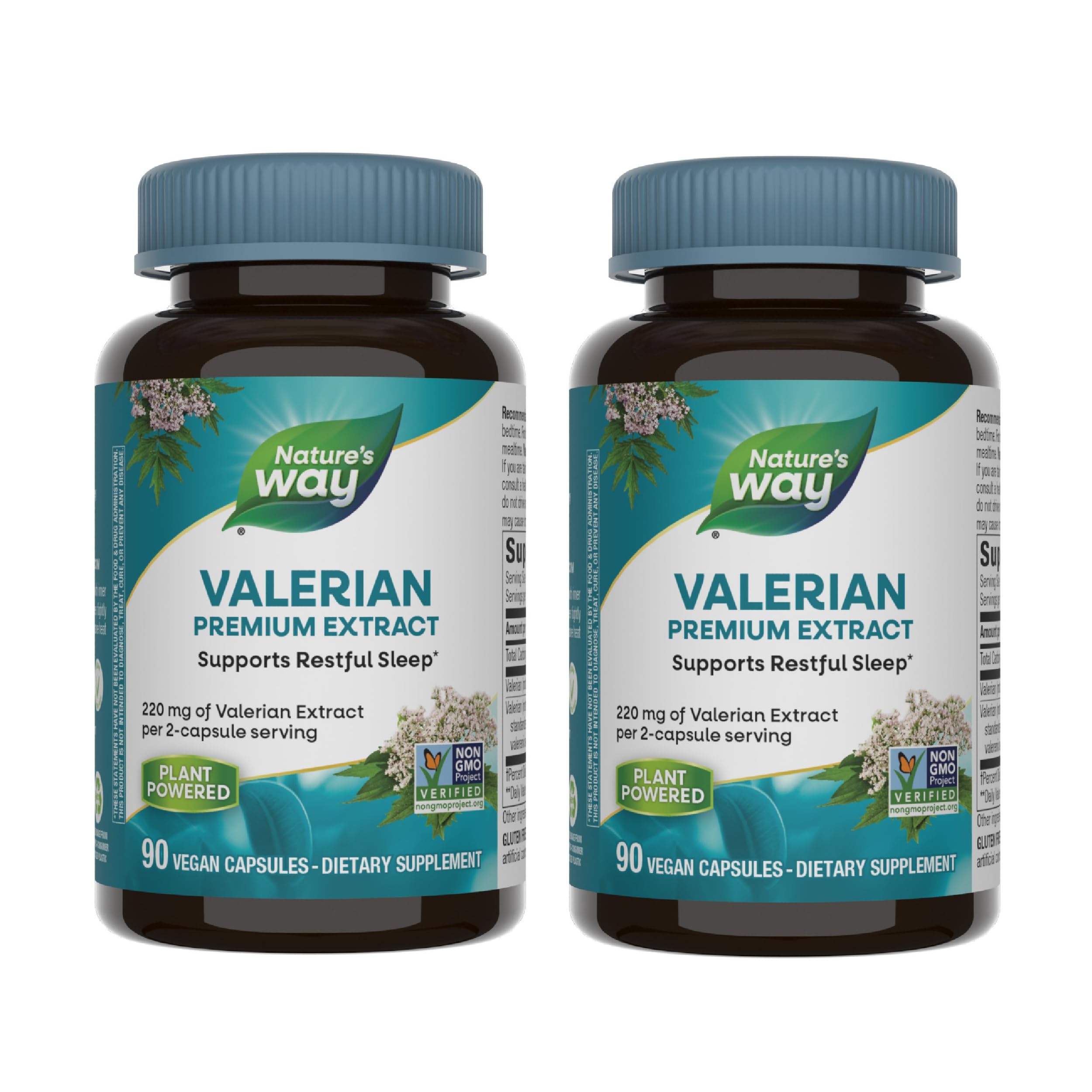 Nature's Way Valerian Premium Extract bottle front view for restful sleep support