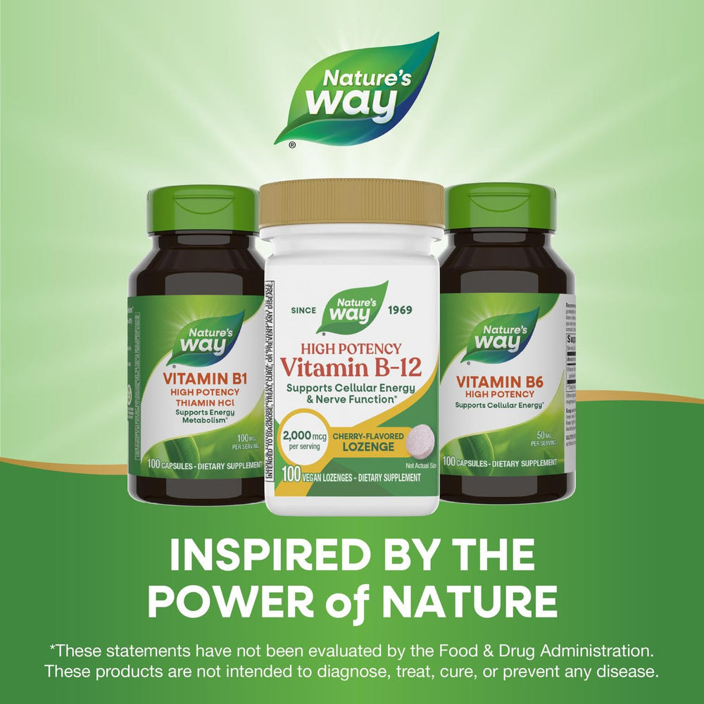 Cherry flavor Nature's Way B-12 lozenge ready for daily use