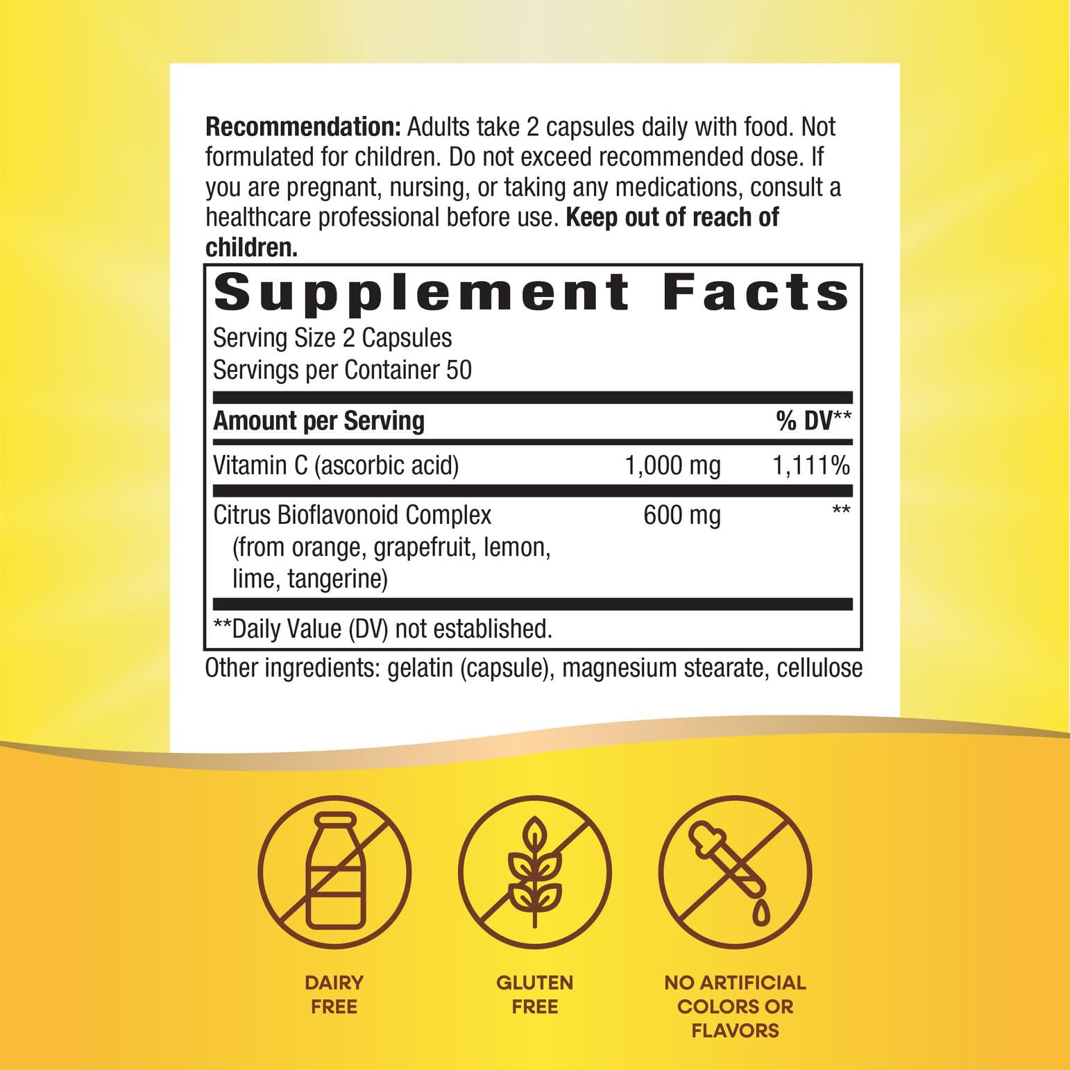 Nature's Way Vitamin C with Bioflavonoids supports daily immune wellness