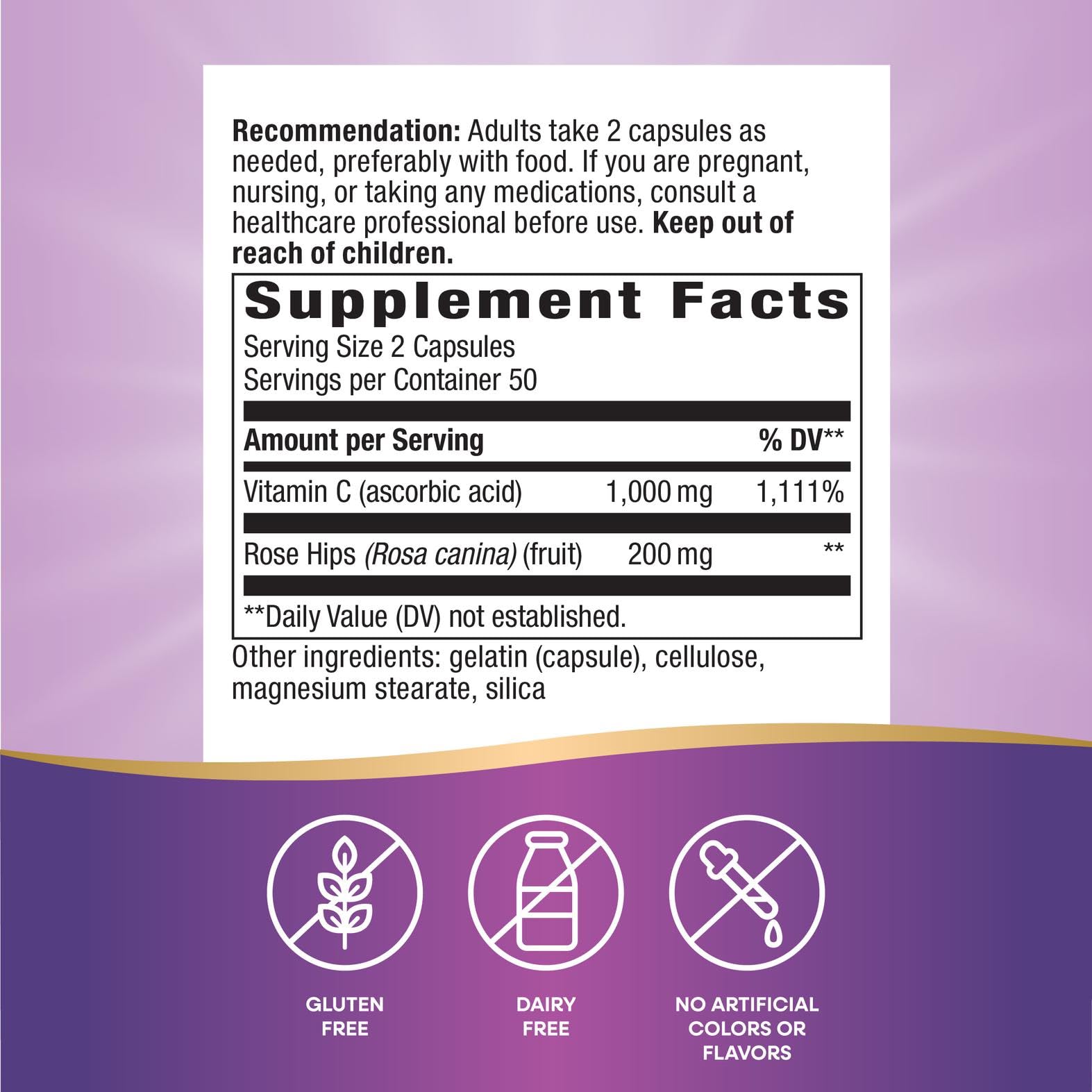 Pouring capsules from the bottle to illustrate an easy 2-capsule serving.