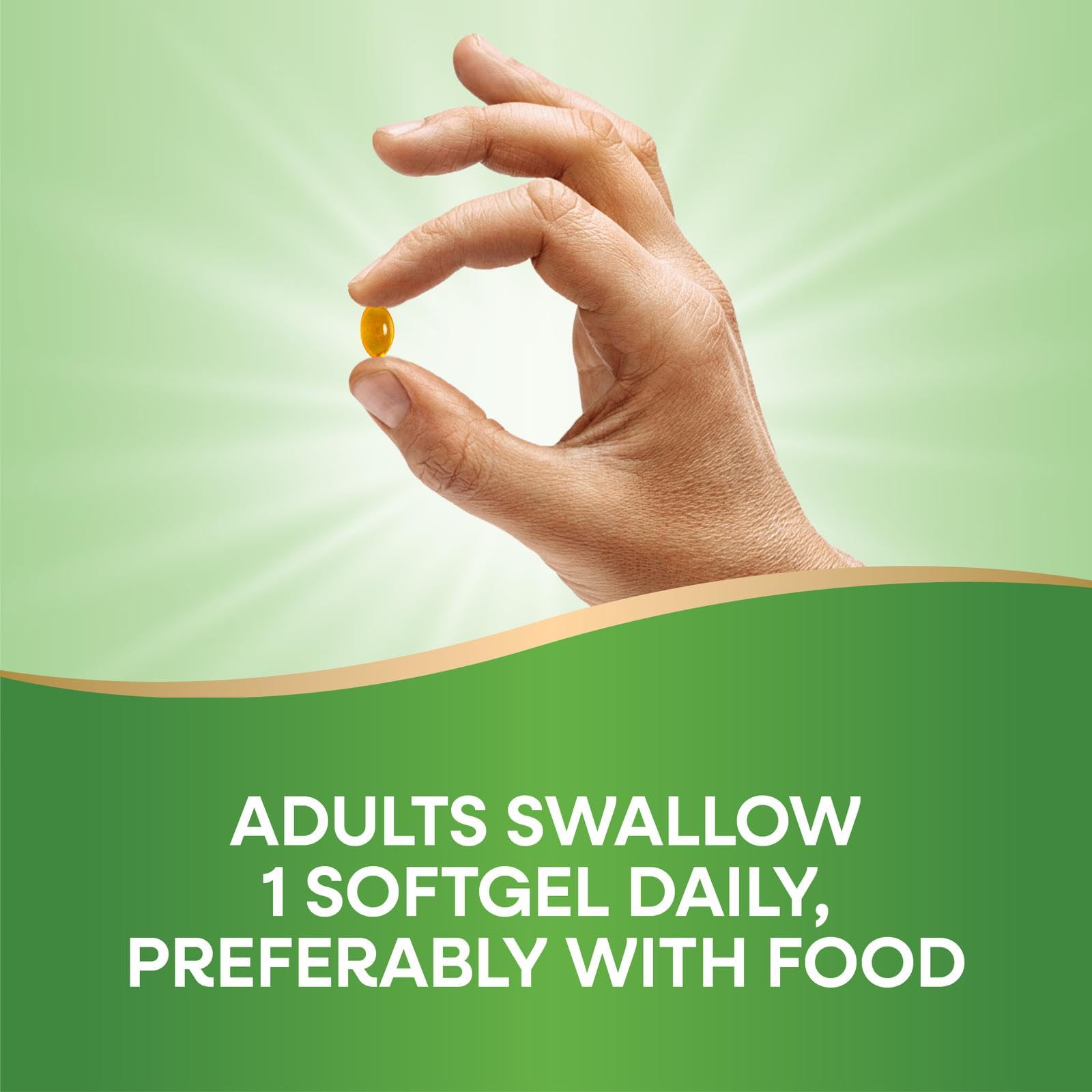 Nature's Way softgel dispense cap close-up for easy intake.