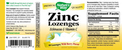 Nature's Way Zinc Lozenges with Echinacea and Vitamin C packaging highlights convenient daily use.