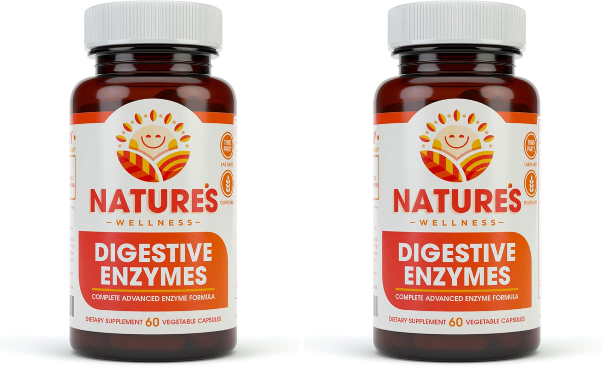 Natures Wellness Digestive Enzymes Complete bottle supports digestion and nutrient absorption.