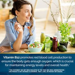 Nature's Wonder B12 label closeup highlighting purity and quality standards