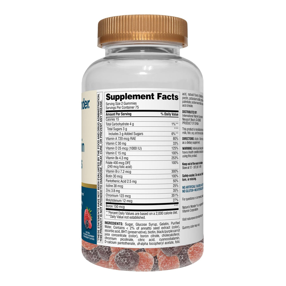Nature's Wonder 75-day supply with 150 gummies for sustained daily energy.