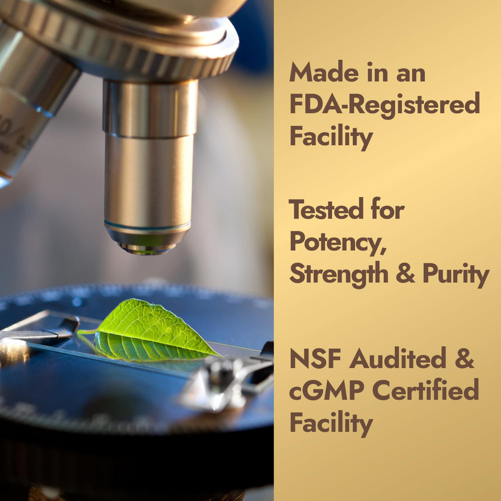 Quality-control icon signaling safety and purity in Nature's Wonder product