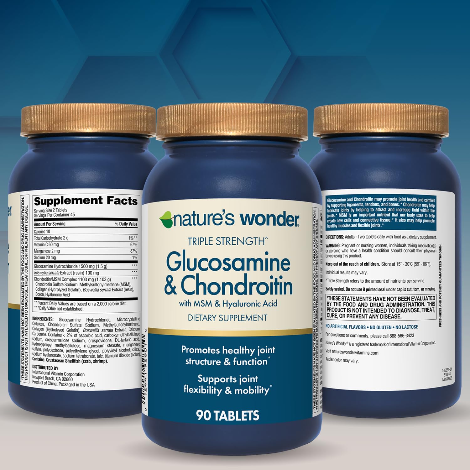 Nature's Wonder tablets poured into hand illustrating simple daily use.
