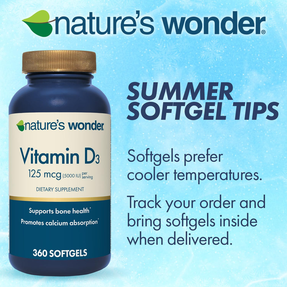 Nature's Wonder Vitamin D3 produced in a strict cGMP facility.
