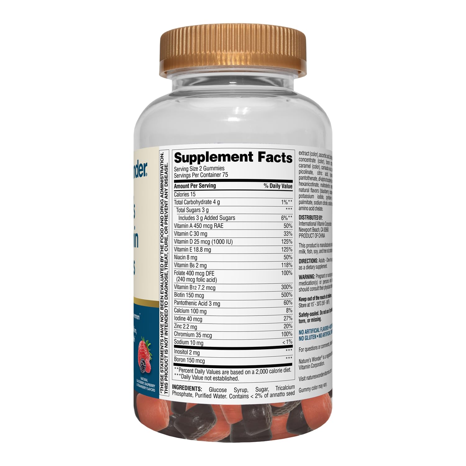 Nature's Wonder 150-count bottle signals a 75-day supply