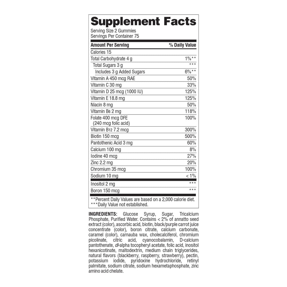 Nature's Wonder gummies manufactured in a cGMP facility