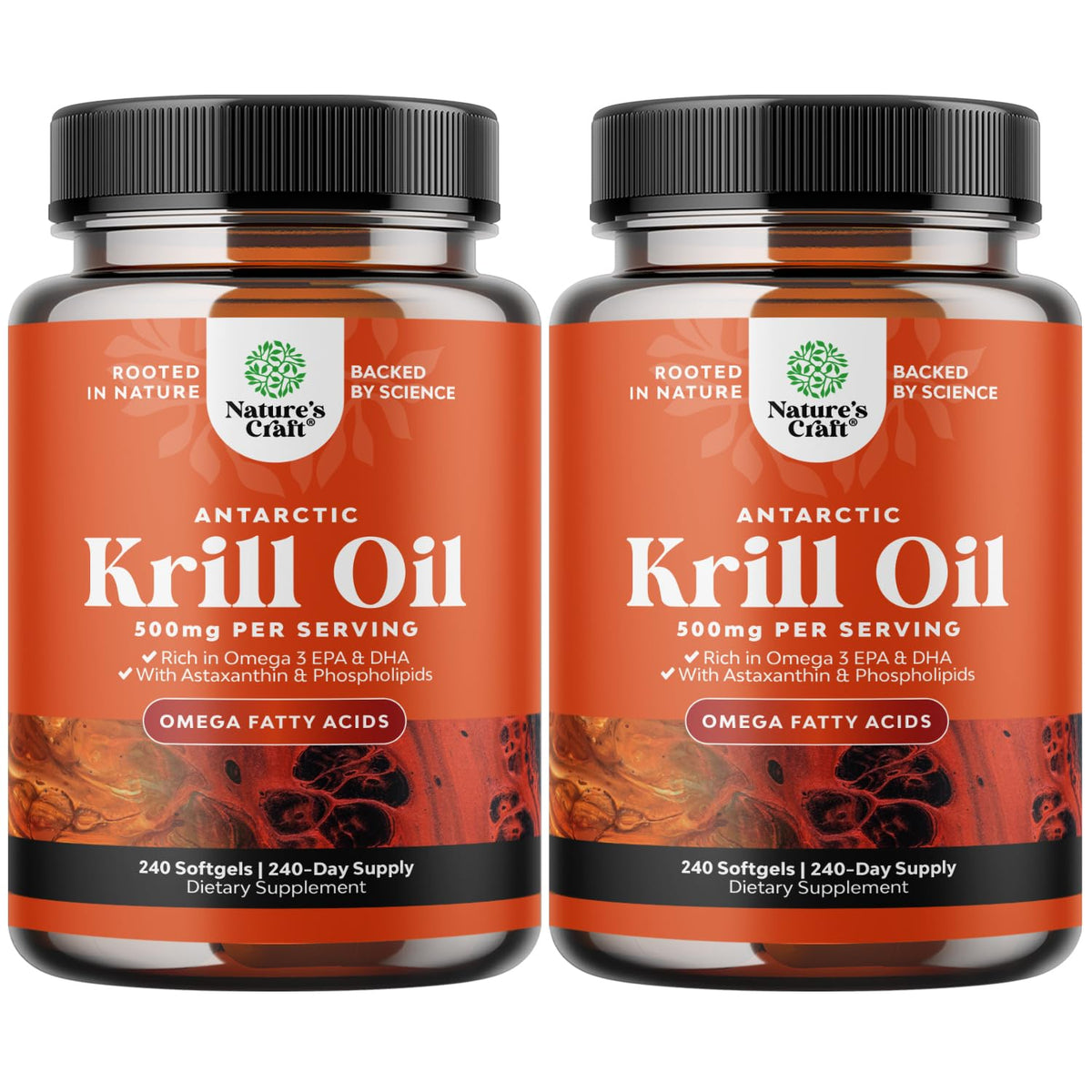 Natures Craft Antarctic Krill Oil bottle for daily omega-3 support.