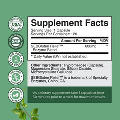 Nature's Craft enzyme tablets close-up highlighting DPP-IV blend for gluten and dairy digestion
