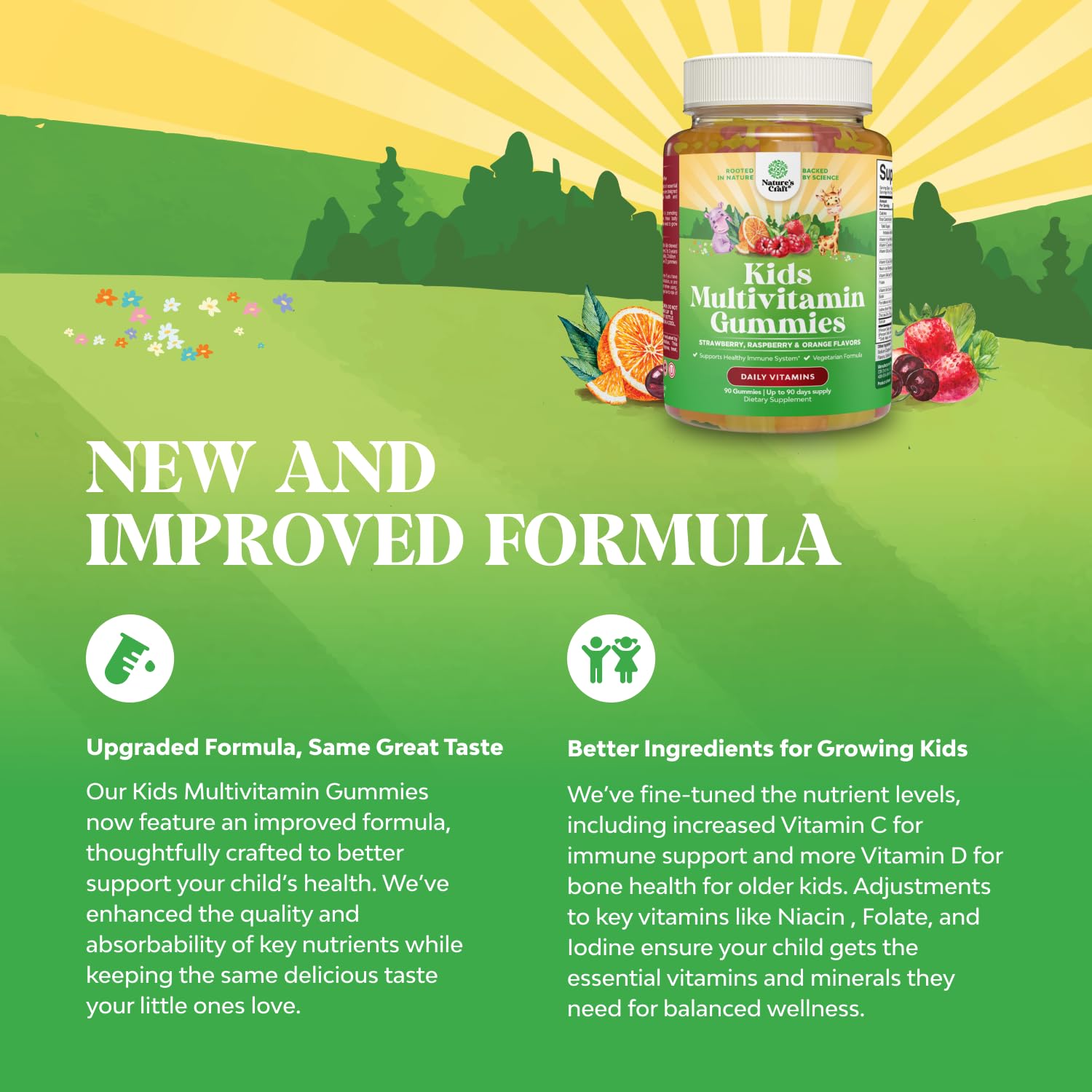 Natures Craft label highlights vitamins and minerals for growth and energy