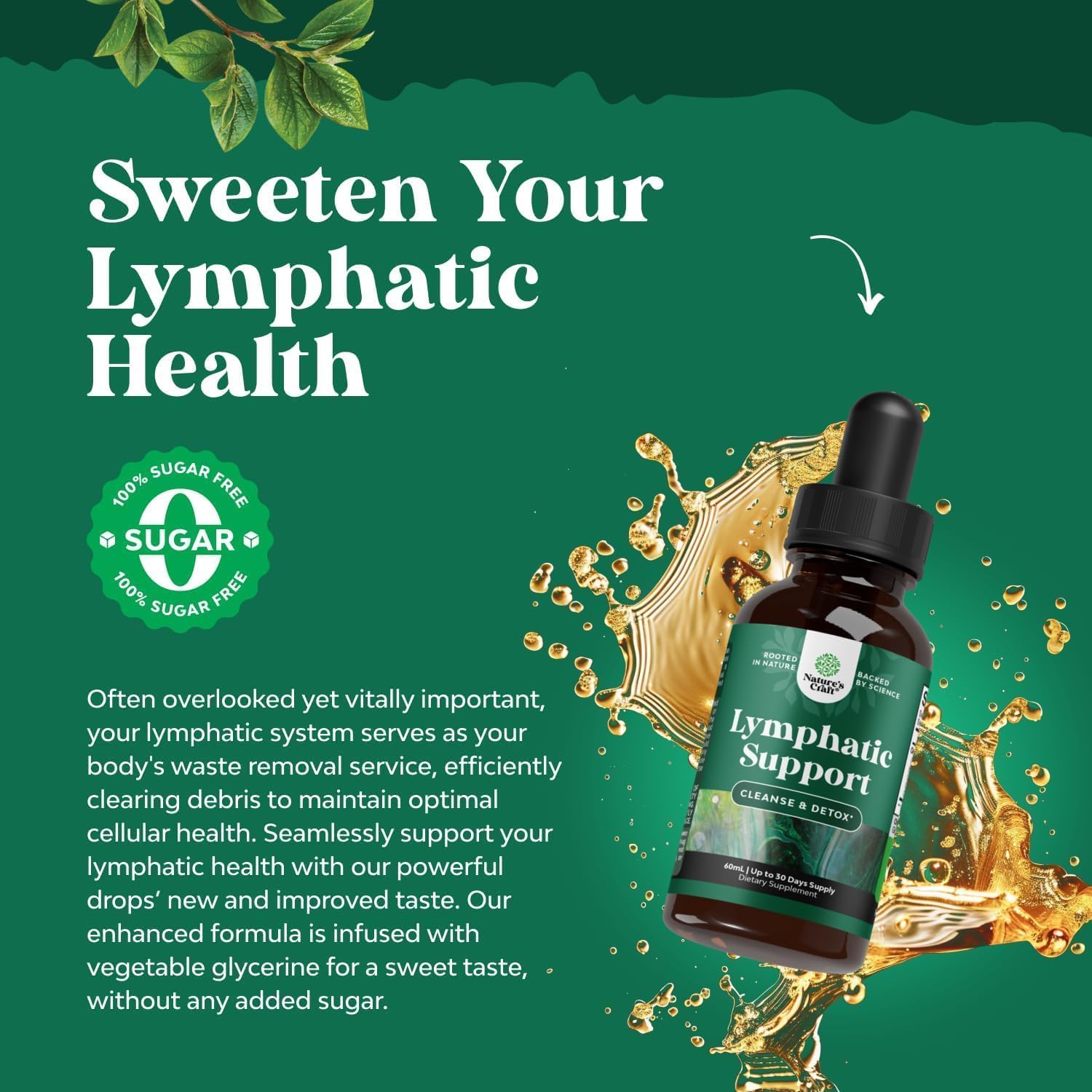 Ingredients panel highlights elderberry, echinacea, red clover in the blend.