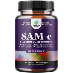 Natures Craft Pure SAM E bottle showcasing 150 mg for brain and mood support