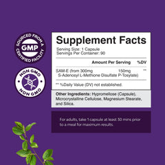 Natures Craft Pure SAM E capsules highlight joint comfort and cognitive benefits