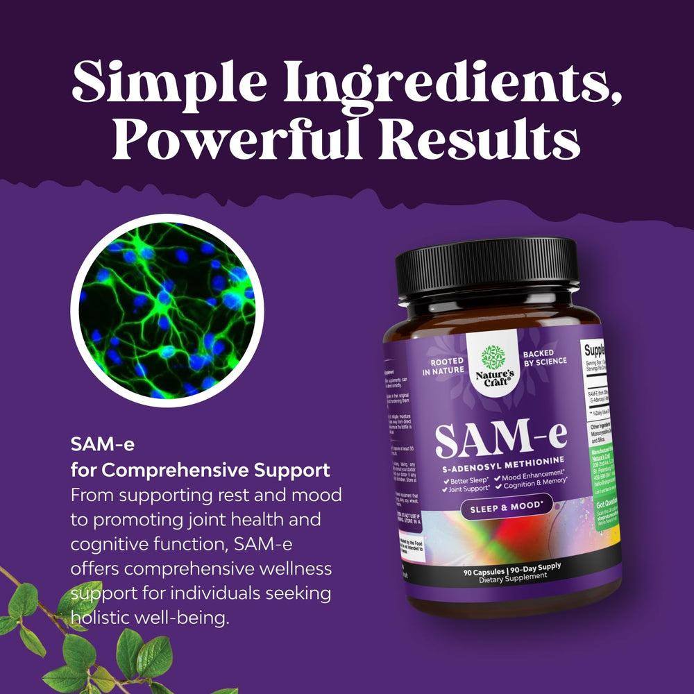 Natures Craft Pure SAM E closeup on tablets for daily use