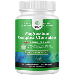Nature's Craft sugar-free magnesium chewable bottle for effortless daily supplementation