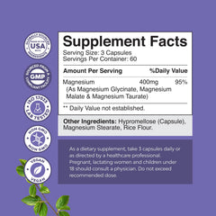 Close-up of Natures Craft magnesium capsules for easy absorption.
