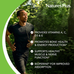 NaturesPlus Activated Coral Calcium capsules designed for daily vegetarian use.