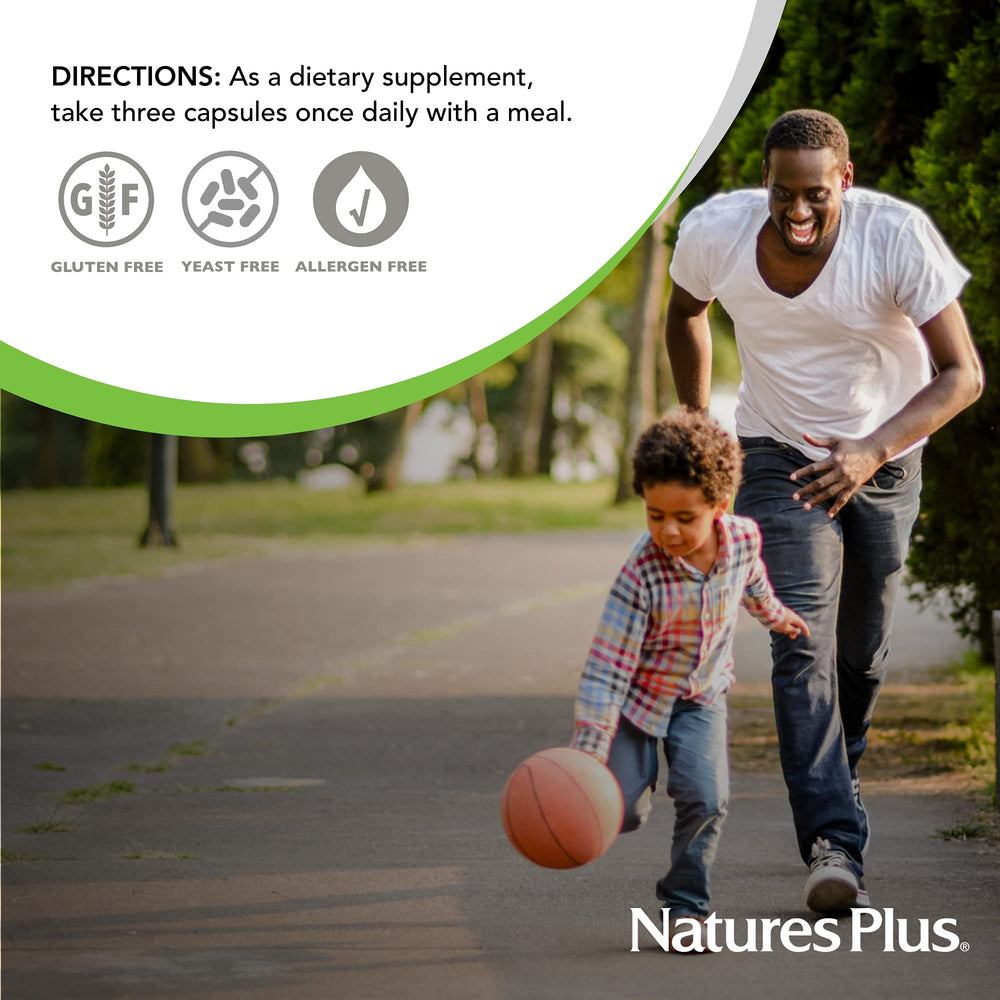 NaturesPlus Activated Coral Calcium serving suggestion for daily bone support.