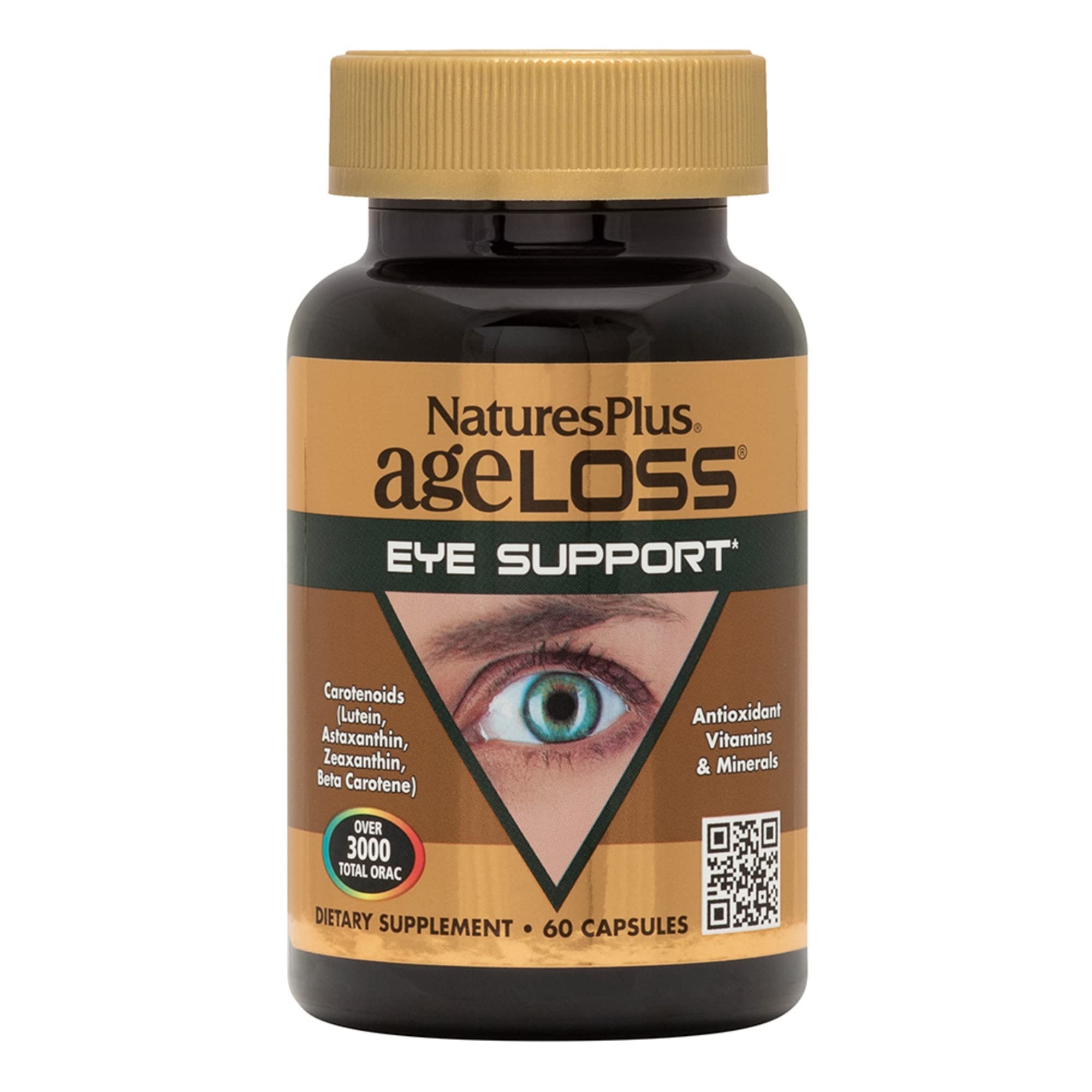 NaturesPlus AgeLoss Eye Support bottle front with clear branding for eye health support