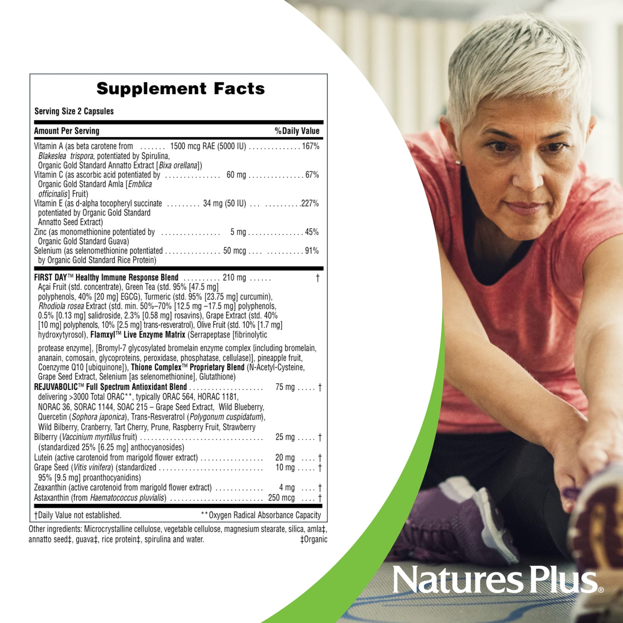 NaturesPlus AgeLoss Eye Support ingredients visual highlighting antioxidants